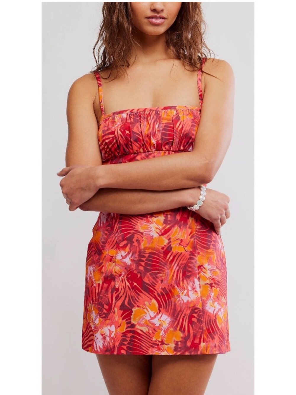 NEW FREE PEOPLE Kerri Mini Dress / Heatwave Combo